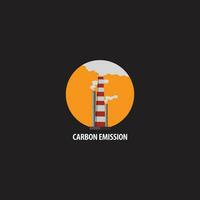 co2 emissie logo vector