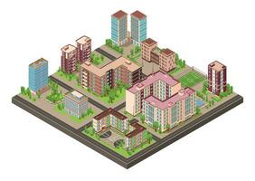 stad wijk isometrische samenstelling vector
