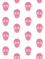 vector naadloos patroon van roze Mexicaans suiker schedel