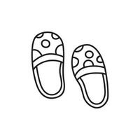 hand- getrokken kinderen tekening tekenfilm vector illustratie huis slippers icoon geïsoleerd Aan wit achtergrond