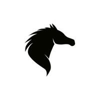 paard hoofd silhouet vector logo