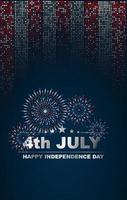 4 juli of onafhankelijkheidsdag bannerontwerp van vector