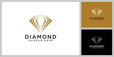 diamant logo vector ontwerpen mono lijn