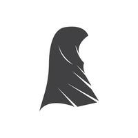 hijab vrouw silhouet icoon en symbool vector