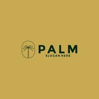 palm boom logo ontwerp vector, creatief palm blad logo sjabloon vector