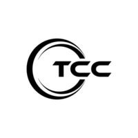 tcc brief logo ontwerp, inspiratie voor een uniek identiteit. modern elegantie en creatief ontwerp. watermerk uw succes met de opvallend deze logo. vector