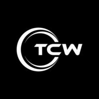 tcw brief logo ontwerp, inspiratie voor een uniek identiteit. modern elegantie en creatief ontwerp. watermerk uw succes met de opvallend deze logo. vector