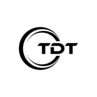 tdt brief logo ontwerp, inspiratie voor een uniek identiteit. modern elegantie en creatief ontwerp. watermerk uw succes met de opvallend deze logo. vector