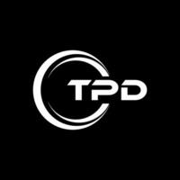 tpd brief logo ontwerp, inspiratie voor een uniek identiteit. modern elegantie en creatief ontwerp. watermerk uw succes met de opvallend deze logo. vector