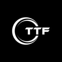 ttf brief logo ontwerp, inspiratie voor een uniek identiteit. modern elegantie en creatief ontwerp. watermerk uw succes met de opvallend deze logo. vector