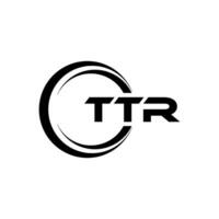 ttr brief logo ontwerp, inspiratie voor een uniek identiteit. modern elegantie en creatief ontwerp. watermerk uw succes met de opvallend deze logo. vector