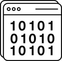 binair code lijn icoon ontwerp stijl vector