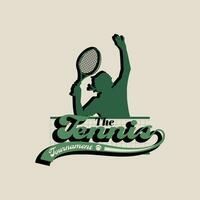 retro varsity tennis logos afdrukken. Universiteit leuze typografie ontwerp. vector illustratie voor mode tee, t-shirt en poster