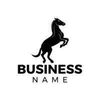zwart en wit paard logo sjabloon vector