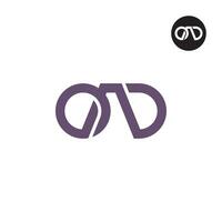 brief oad monogram logo ontwerp vector
