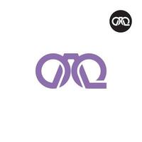 brief oaq monogram logo ontwerp vector