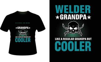 lasser opa Leuk vinden een regelmatig opa maar koeler of opa t-shirt ontwerp of opa dag t overhemd ontwerp vector