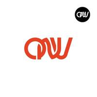 brief onv monogram logo ontwerp vector