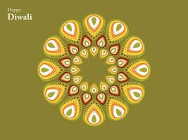 gelukkig diwali Hindoe traditioneel ornament lamp festival Indië element mandala Chinese Boeddha etnisch vector