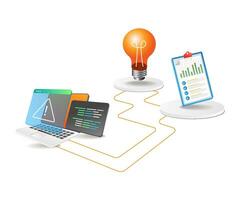 waarschuwing gegevens analyse idee vector