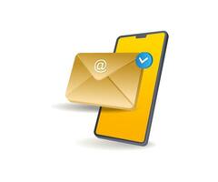 smartphone kennisgeving e-mail berichten vector