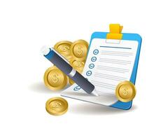 checklist voor beheren maandelijks begroting financiën vector