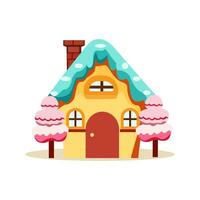 schattig snoep en taart huis illustratie vector