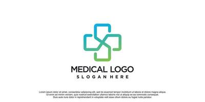 medisch Gezondheid logo met creatief idee concept premie vector