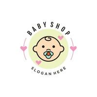 baby winkel logo met creatief ontwerp concept premie vector