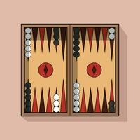 de illustratie van backgammon spel vector