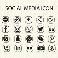 socials media icoon voor sjabloon vector