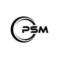 psm brief logo ontwerp, inspiratie voor een uniek identiteit. modern elegantie en creatief ontwerp. watermerk uw succes met de opvallend deze logo. vector