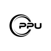 ppu brief logo ontwerp, inspiratie voor een uniek identiteit. modern elegantie en creatief ontwerp. watermerk uw succes met de opvallend deze logo. vector