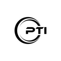 pti brief logo ontwerp, inspiratie voor een uniek identiteit. modern elegantie en creatief ontwerp. watermerk uw succes met de opvallend deze logo. vector