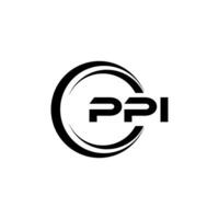 ppi brief logo ontwerp, inspiratie voor een uniek identiteit. modern elegantie en creatief ontwerp. watermerk uw succes met de opvallend deze logo. vector