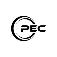 pec brief logo ontwerp, inspiratie voor een uniek identiteit. modern elegantie en creatief ontwerp. watermerk uw succes met de opvallend deze logo. vector