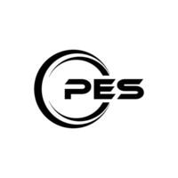 pes brief logo ontwerp, inspiratie voor een uniek identiteit. modern elegantie en creatief ontwerp. watermerk uw succes met de opvallend deze logo. vector