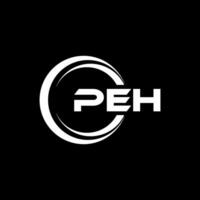 peh brief logo ontwerp, inspiratie voor een uniek identiteit. modern elegantie en creatief ontwerp. watermerk uw succes met de opvallend deze logo. vector