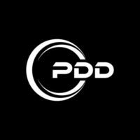 pdd brief logo ontwerp, inspiratie voor een uniek identiteit. modern elegantie en creatief ontwerp. watermerk uw succes met de opvallend deze logo. vector