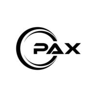 pax brief logo ontwerp, inspiratie voor een uniek identiteit. modern elegantie en creatief ontwerp. watermerk uw succes met de opvallend deze logo. vector