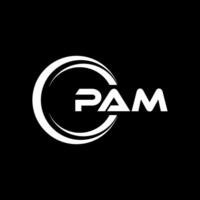 pam brief logo ontwerp, inspiratie voor een uniek identiteit. modern elegantie en creatief ontwerp. watermerk uw succes met de opvallend deze logo. vector