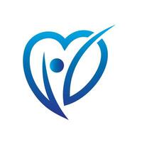 de logo voor de hart van de wereld vector