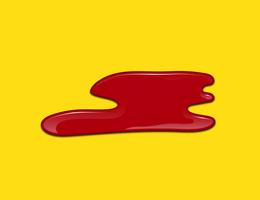 Bloed of Aardbeistroop of Ketchup op transparante achtergrond. Vector illustratie