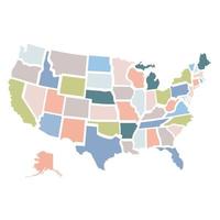 kaart van de verenigde staten van amerika vector