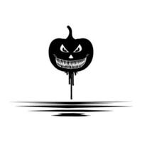 bloederig eng pompoen, kan gebruik voor teken, icoon, symbool en halloween thema poster, kunst illustratie voor film met genre verschrikking of mysterie. vector illustratie