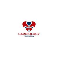 cardiovasculair kliniek logo ontwerp vector