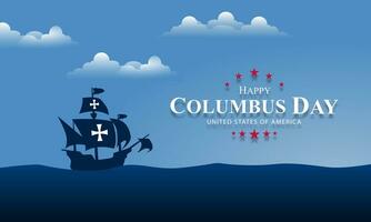 gelukkig Columbus dag achtergrond vector illustratie