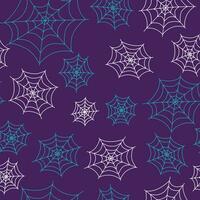 spin web. vector naadloos patroon. patroon halloween symbolen in tekening stijl. traditioneel vakantie afbeeldingen. ontwerp voor textiel, verpakking. geïsoleerd achtergrond.