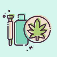 icoon cannabinoïde drugs. verwant naar hennep symbool. mbe stijl. gemakkelijk ontwerp bewerkbaar. gemakkelijk illustratie vector