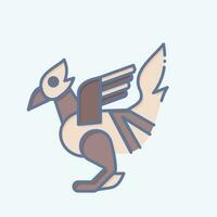 icoon vogel standbeelden. verwant naar Cambodja symbool. tekening stijl. gemakkelijk ontwerp bewerkbaar. gemakkelijk illustratie vector